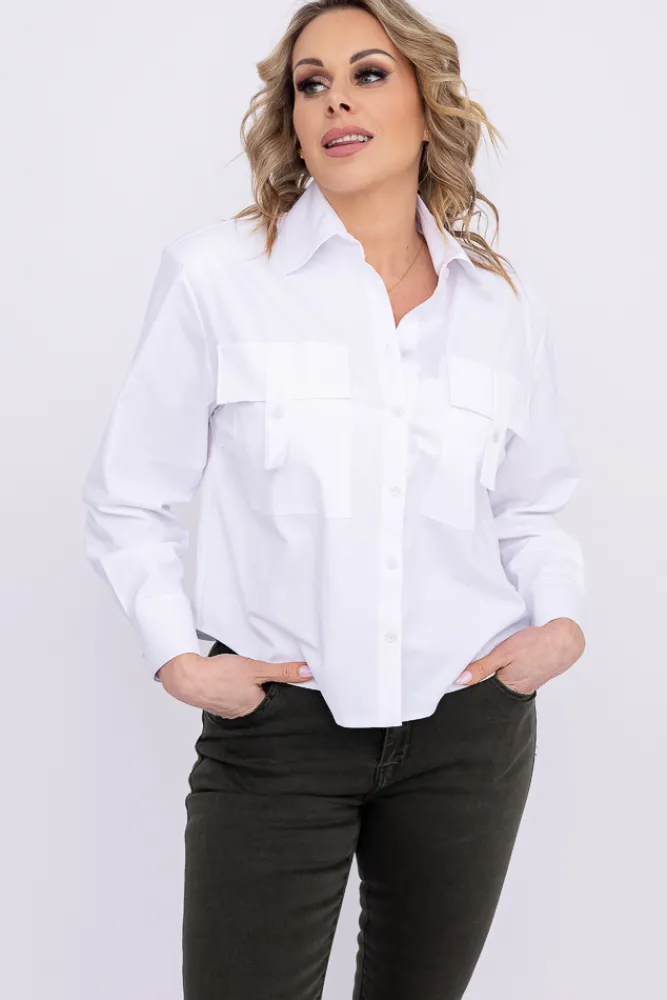 Damskie Polski Biała Koszula VERTEZ