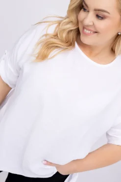 Damskie Włoski Biała Tunika GARIANO