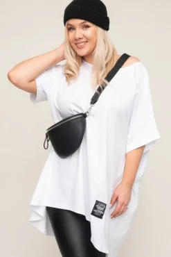 Damskie Włoski Biała Tunika STRIPI