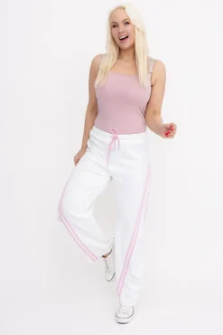 Damskie Włoski Białe Spodnie dresowe DENVIE