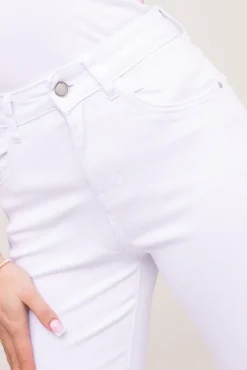 Damskie Białe Spodnie jeansowe KALIAMO