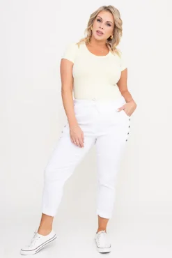 Damskie Włoski Białe Spodnie SENDI