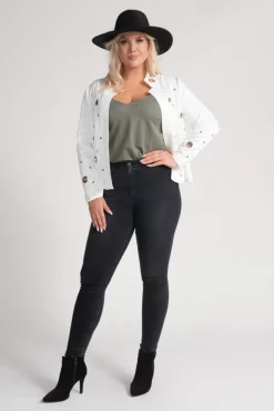 Damskie Polski Biało-srebrna Marynarka MILIS