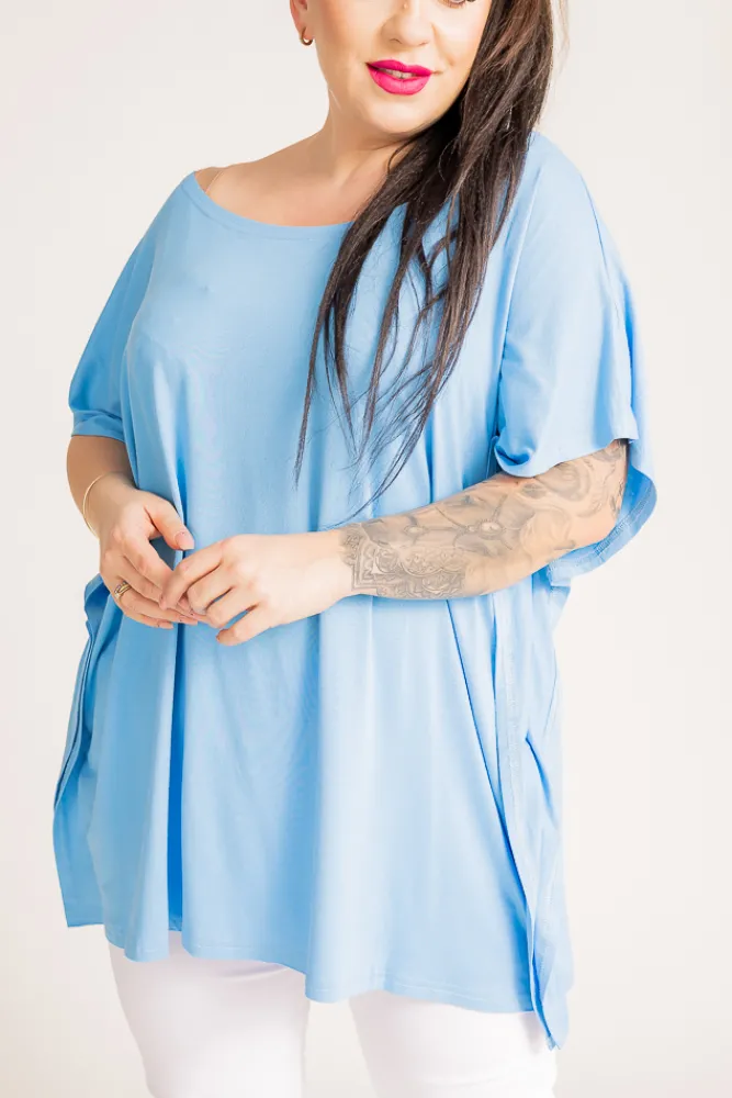 Damskie Polski Błękitna Bluzka MALPEZA