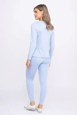 Damskie Polski Błękitna Bluzka sportowa z długim rękawem SPINTI