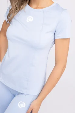 Damskie Polski Błękitna Bluzka sportowa z krótkim rękawem SPINTI