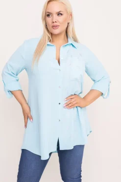 Damskie Polski Błękitna Koszula CENTERIA