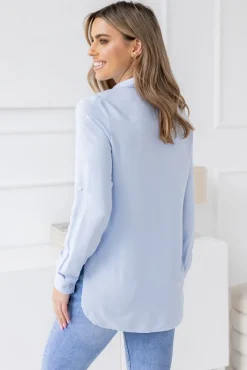 Damskie Polski Błękitna Koszula TYENA