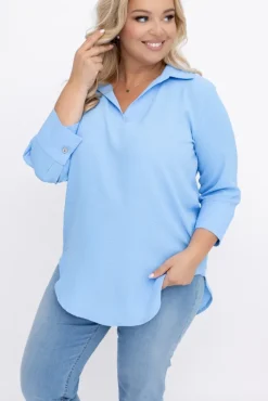 Damskie Polski Błękitna Koszula VENTELI