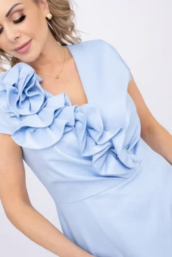 Polski Błękitna Sukienka błyszcząca ARIEL