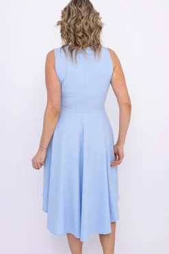 Włoski Błękitna Sukienka FORMINA
