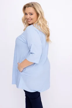 Damskie Polski Błękitna Tunika brokatowa VELIARI
