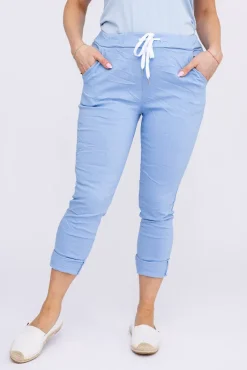 Damskie Włoski Błękitne Spodnie GIATTO