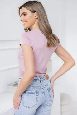 Damskie Polski Bladoróżowa Bluzka GELDI