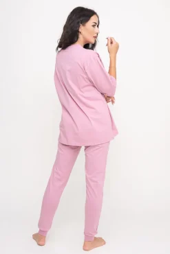 Polski Bladoróżowa Piżama z długimi spodniami REVENTI