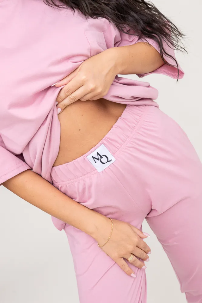 Polski Bladoróżowa Piżama z długimi spodniami REVENTI