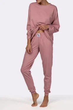Polski Bladoróżowa Piżama z długimi spodniami HEMENY