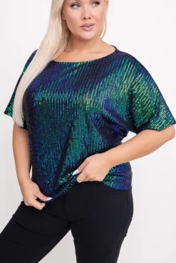 Damskie Polski Bluzka cekinowa SINVI Wzór 1