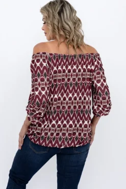 Damskie Włoski Bluzka DEZIN Wzór 17