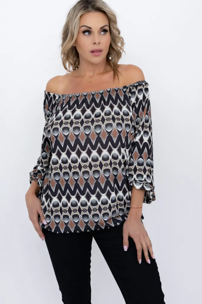 Damskie Włoski Bluzka DEZIN Wzór 16