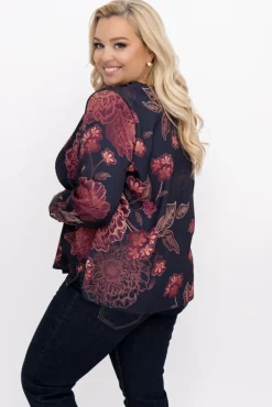 Damskie Polski Bluzka Elegancka XEVIN Wzór 2