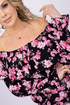 Damskie Włoski Bluzka hiszpanka BERNEDI Wzór 2