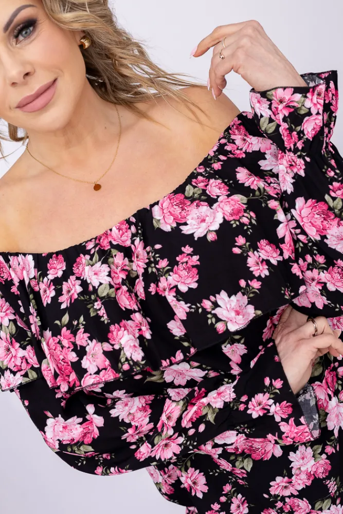 Damskie Włoski Bluzka hiszpanka BERNEDI Wzór 2