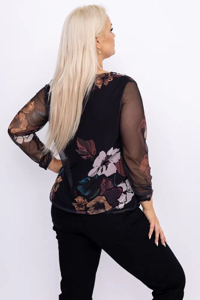 Damskie Włoski Bluzka siateczkowa ARGASI Wzór 1