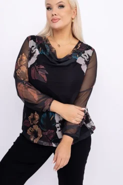 Damskie Włoski Bluzka siateczkowa ARGASI Wzór 1