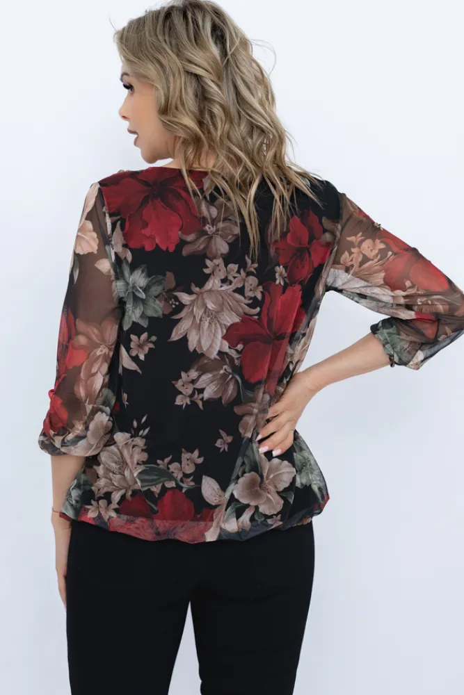 Damskie Włoski Bluzka siateczkowa LAMARA Wzór 1