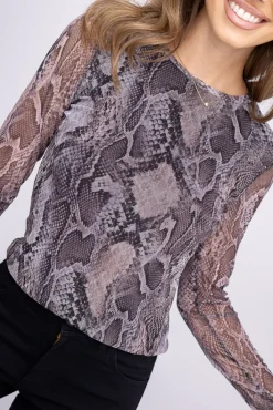 Damskie Włoski Bluzka siateczkowa MESERA Wzór 1