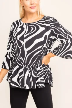 Damskie Polski Bluzka z falbaną TREVI Wzór 2