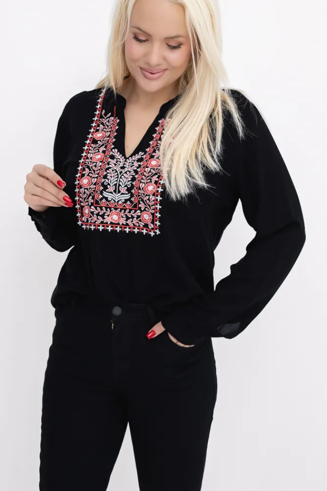 Damskie Bluzka z haftem IRIALI Wzór 2