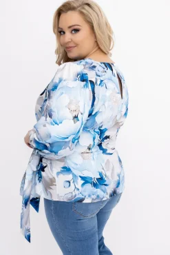 Damskie Polski Bluzka z wiązaniem BENERVI Wzór 8