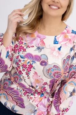 Damskie Polski Bluzka z wiązaniem BENERVI Wzór 9