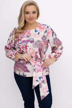 Damskie Polski Bluzka z wiązaniem BENERVI Wzór 9