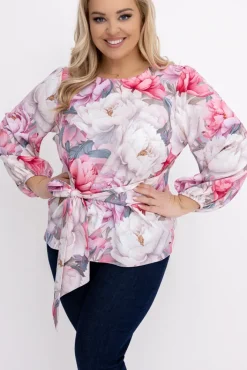 Damskie Polski Bluzka z wiązaniem BENERVI Wzór 10