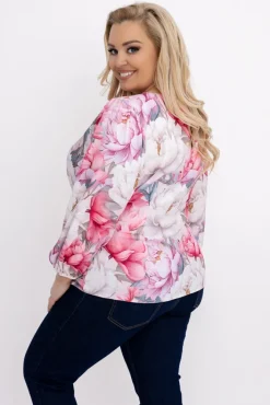 Damskie Polski Bluzka z wiązaniem BENERVI Wzór 10