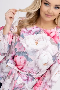 Damskie Polski Bluzka z wiązaniem BENERVI Wzór 10