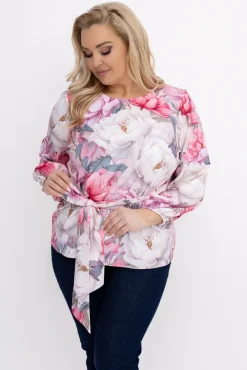 Damskie Polski Bluzka z wiązaniem BENERVI Wzór 10