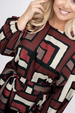 Damskie Polski Bluzka z wiązaniem BENERVI Wzór 4