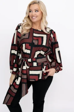 Damskie Polski Bluzka z wiązaniem BENERVI Wzór 4