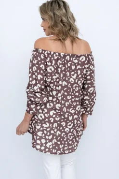 Damskie Polski Bluzka z wiązanym dekoltem VELMUCIO Wzór 4