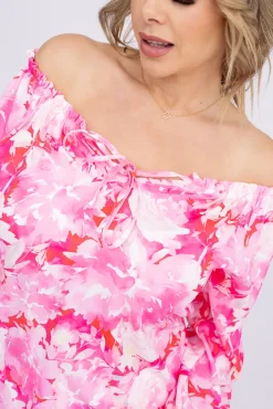 Damskie Polski Bluzka z wiązanym dekoltem VELMUCIO Wzór 1