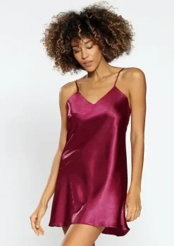 Polski Bordowa Halka satynowa KAREN