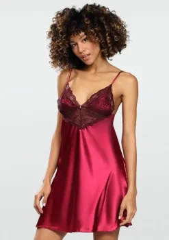 Polski Bordowa Halka satynowa LYSSA