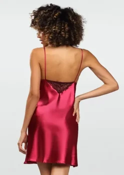 Polski Bordowa Halka satynowa LYSSA