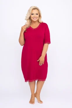 Polski Bordowa Koszula Nocna BELISA