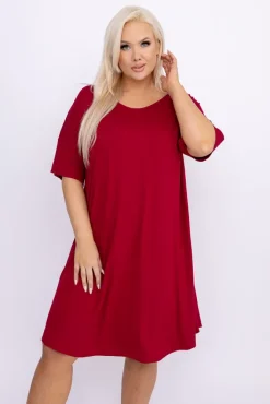 Polski Bordowa Koszula Nocna MERTENI