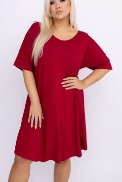 Polski Bordowa Koszula Nocna MERTENI